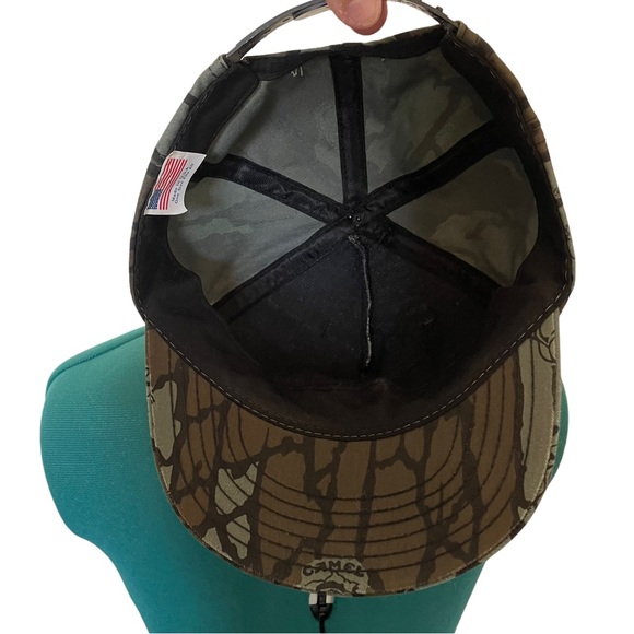Vintage 1989 Camel Cigarettes REBARK Camo Snapback Hat Made In USA Joe Camel - Picture 7 of 9